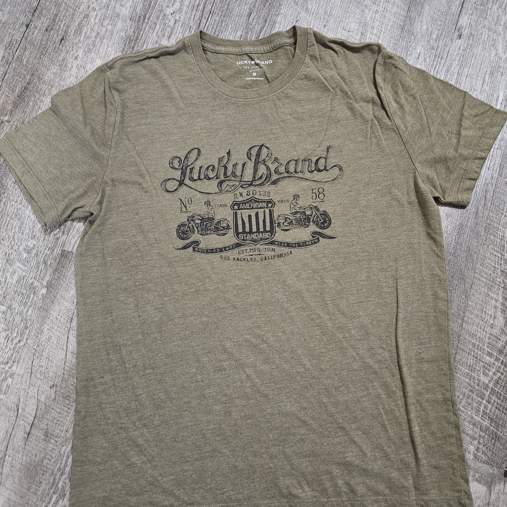 Lucky Brand Khaki Graphic Tee